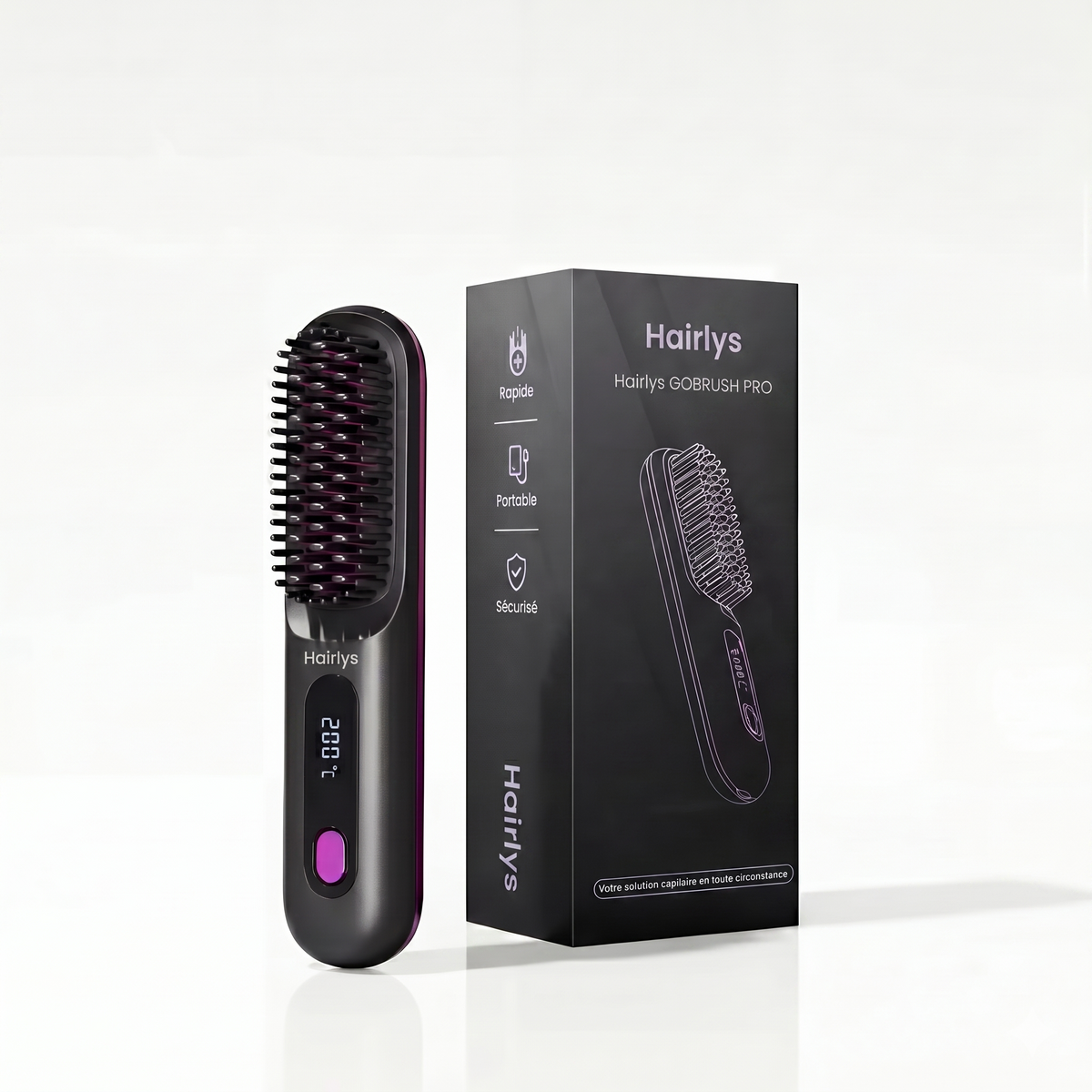 Brosse Hairlys Pro pour cheveux Courts