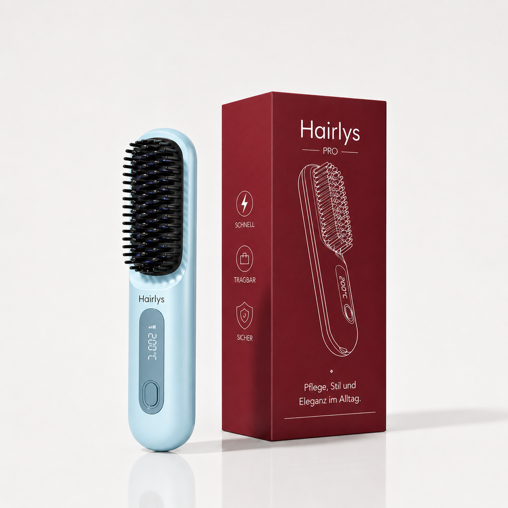Hairlys Pro Glättbürste für kurze Haare