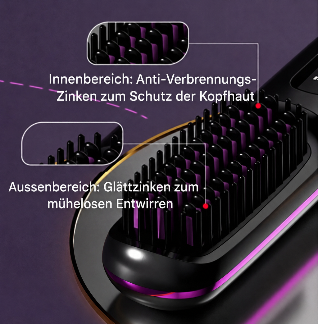 Hairlys Pro Glättbürste für kurzes Haar