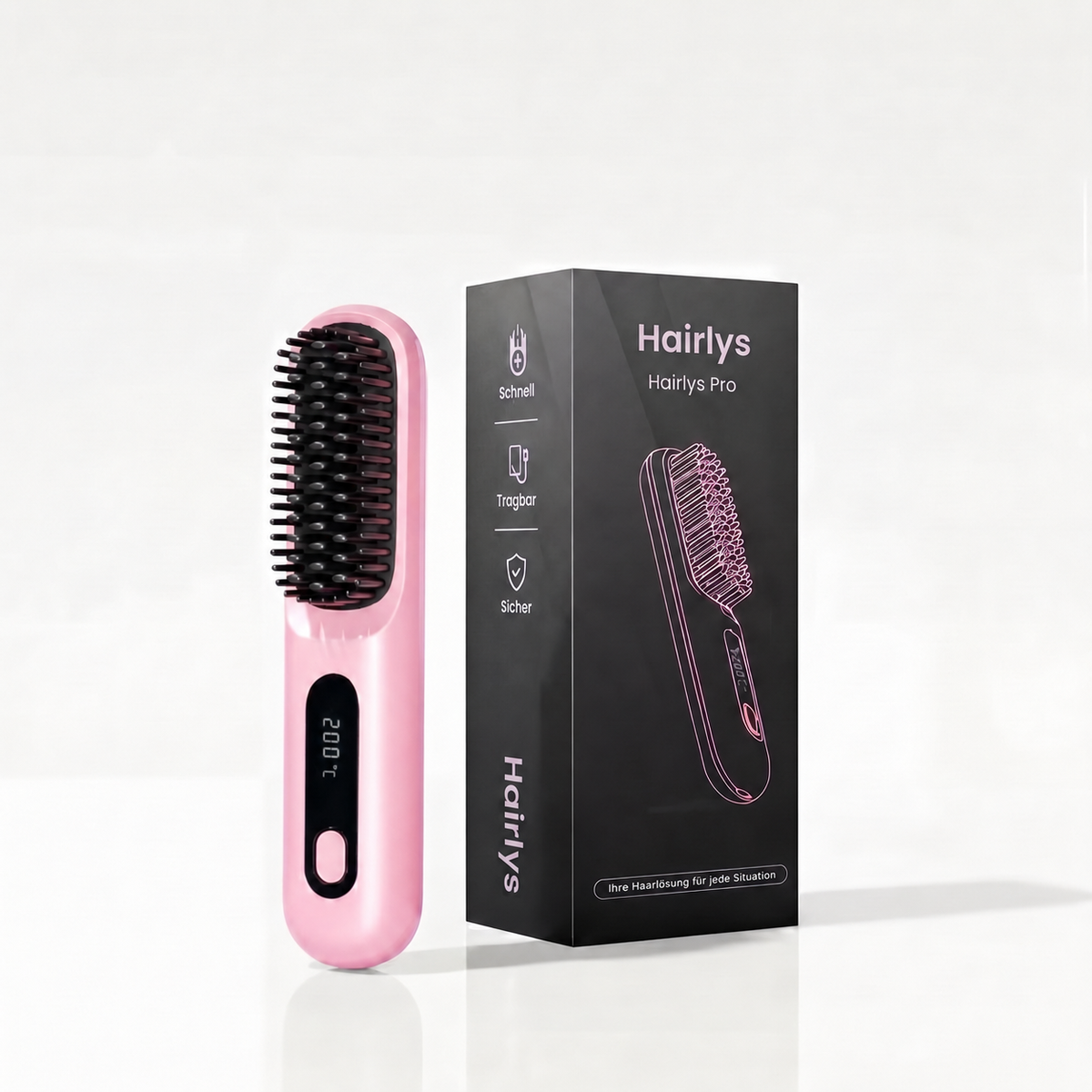 Hairlys Pro Glättbürste für kurzes Haar