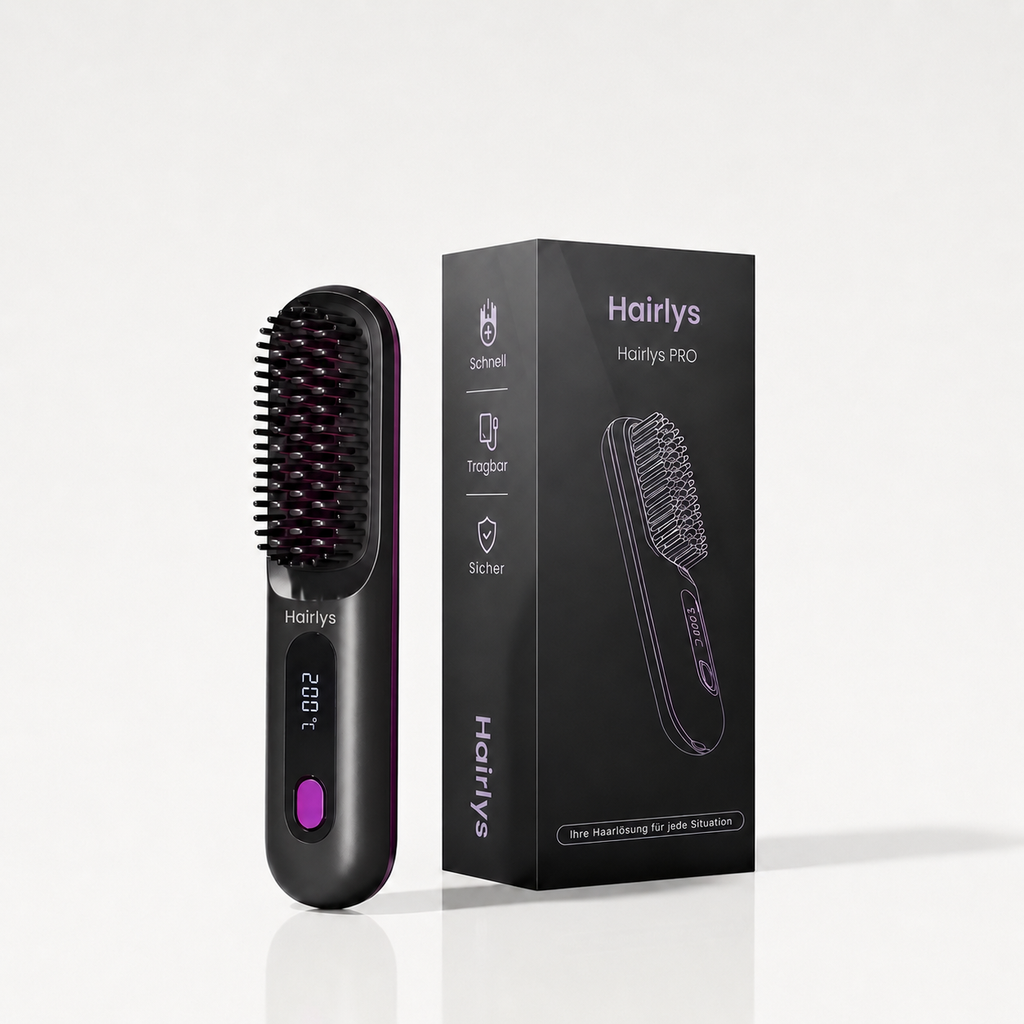 Hairlys Pro Glättbürste für kurzes Haar