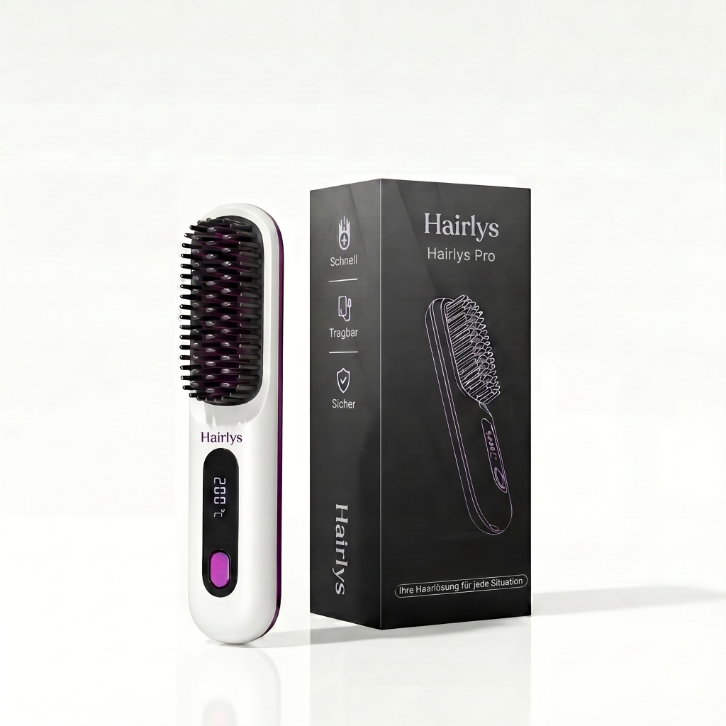 Hairlys Pro Glättbürste für kurzes Haar