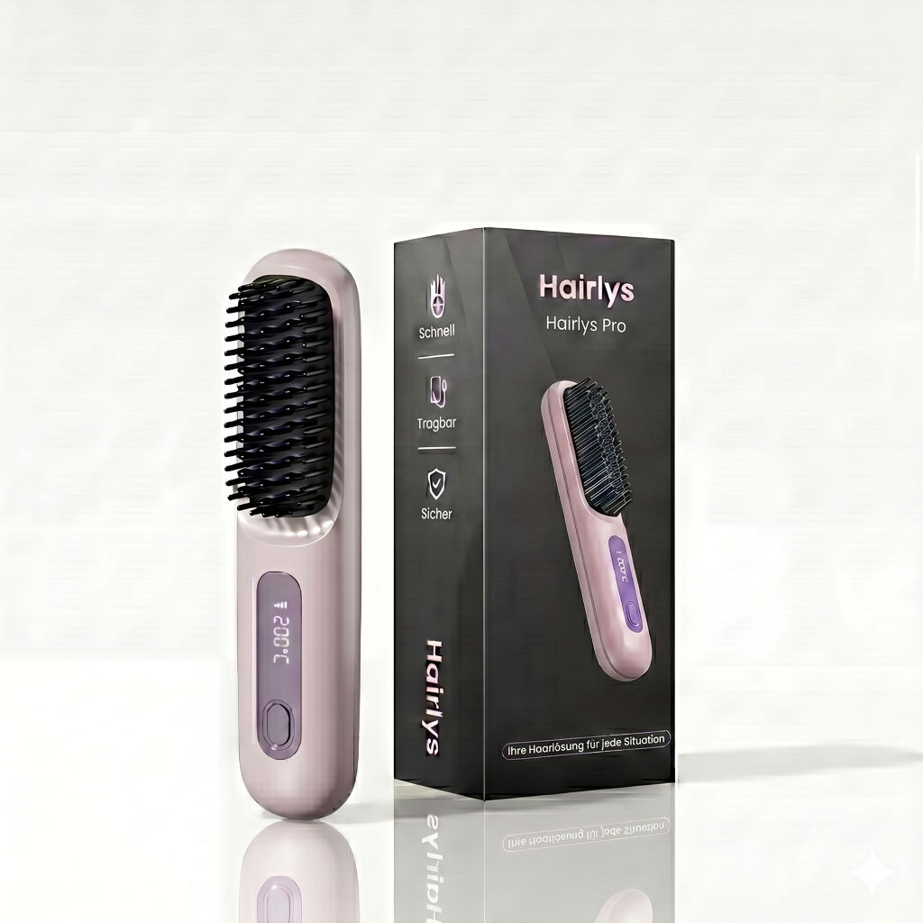 Hairlys Pro Glättbürste für kurzes Haar