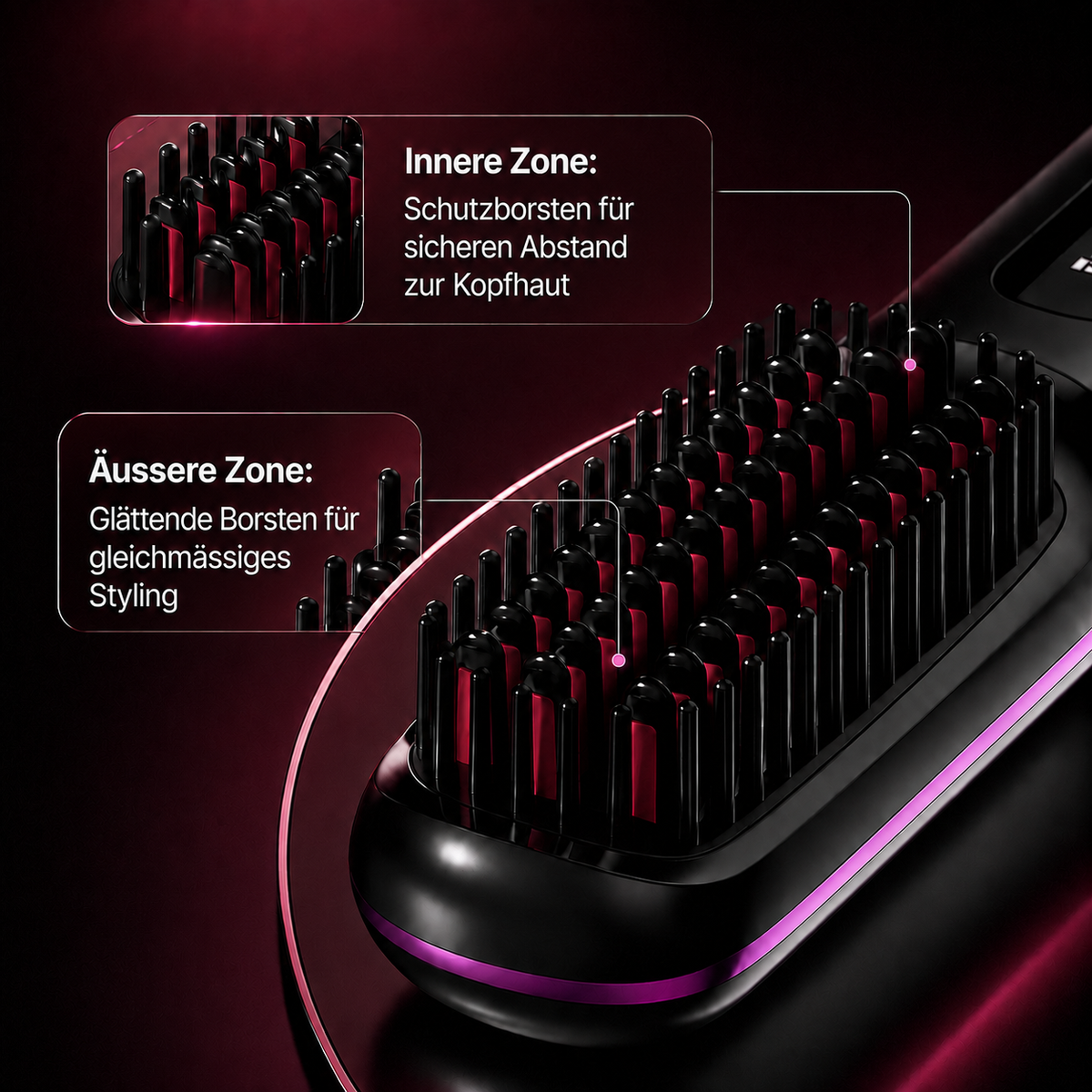 Hairlys Pro Glättbürste für kurze Haare