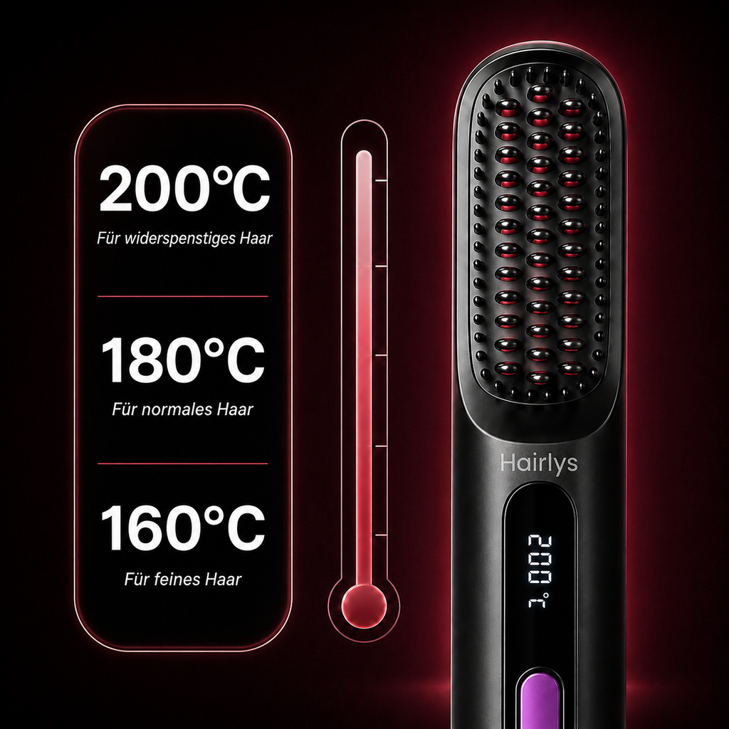 Hairlys Pro Glättbürste für kurze Haare