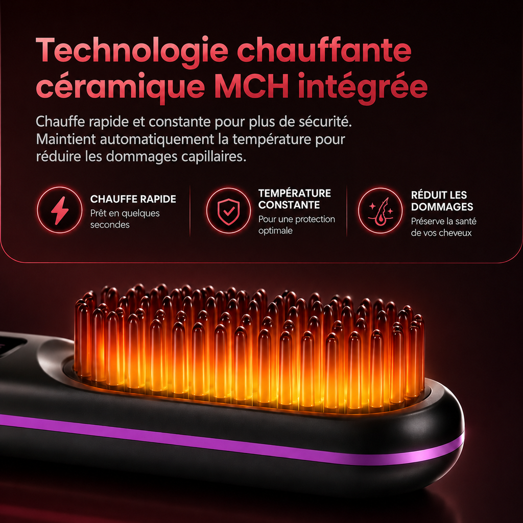 Brosse Hairlys Pro pour cheveux courts