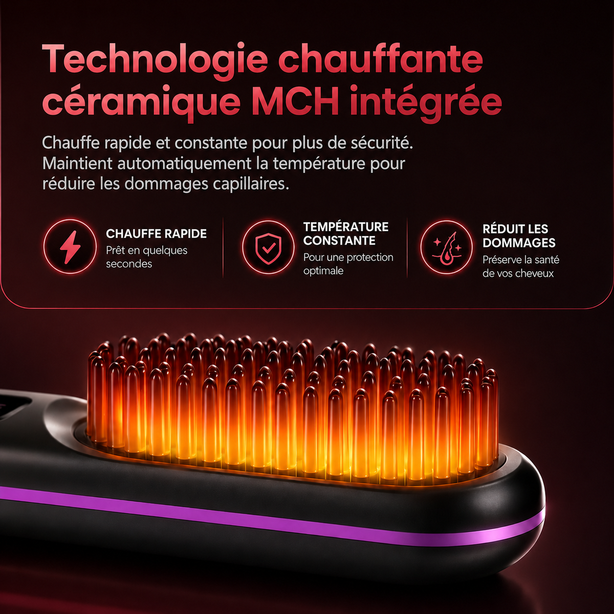 Brosse Hairlys Pro pour cheveux courts