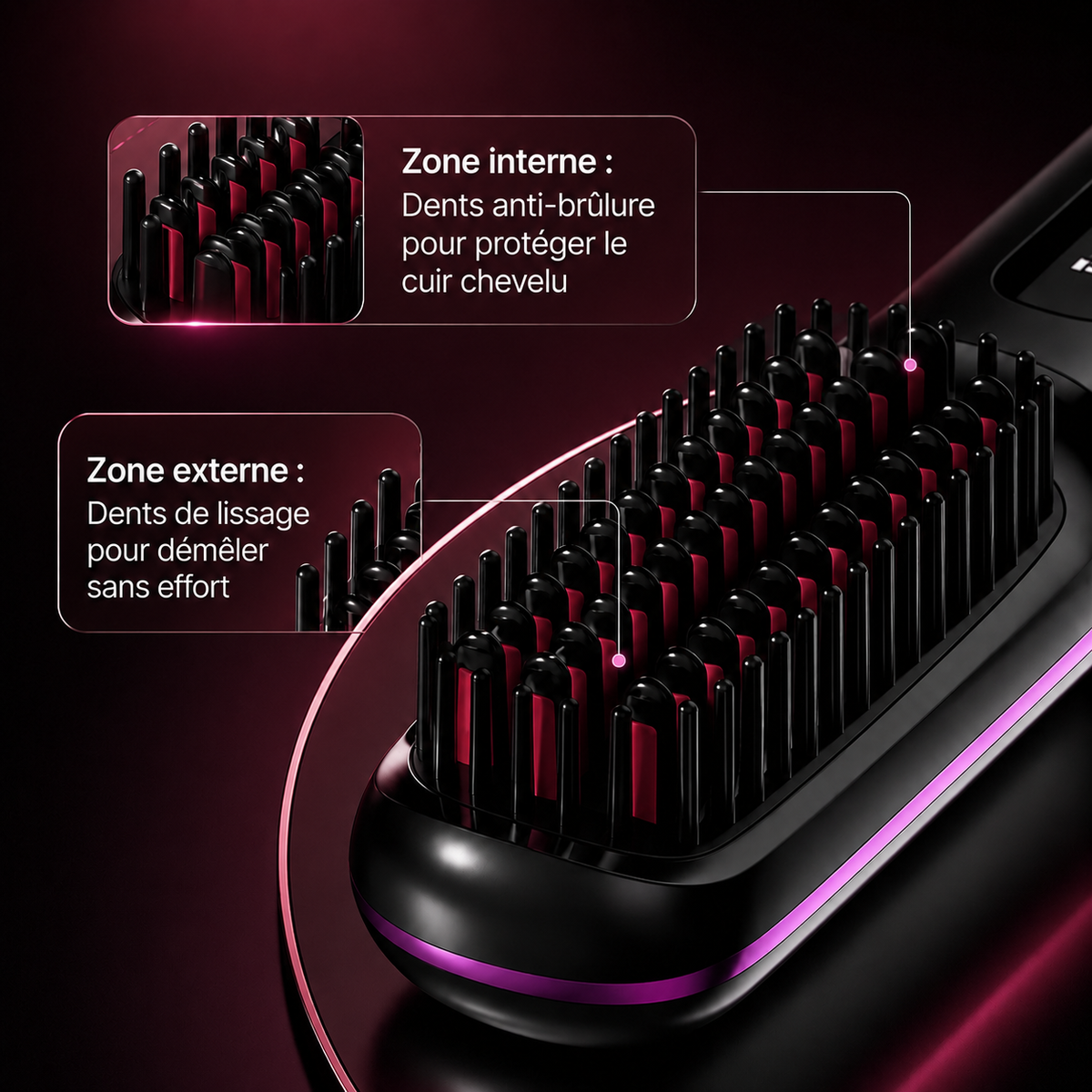Brosse Hairlys Pro pour cheveux courts