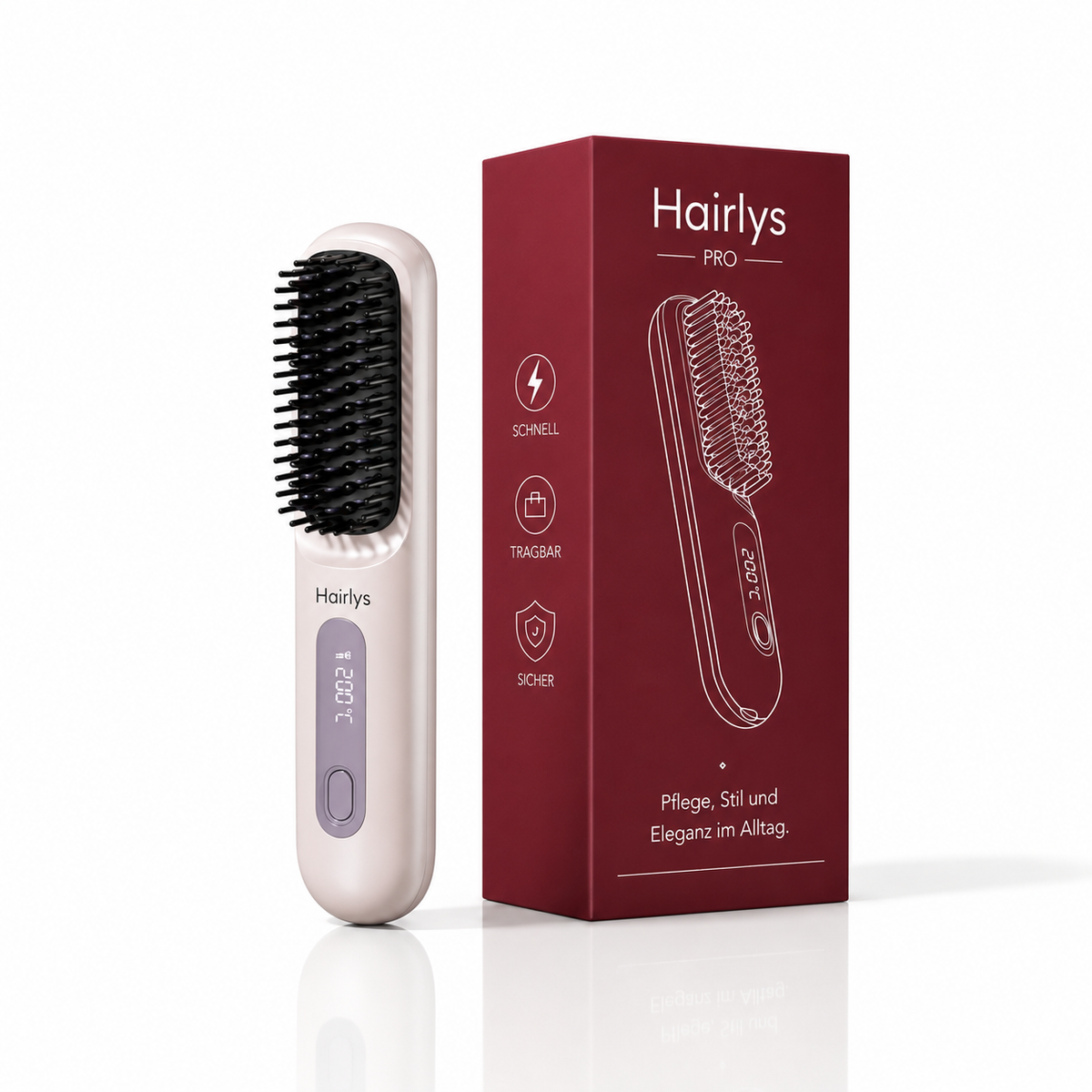 Hairlys Pro Glättbürste für kurze Haare