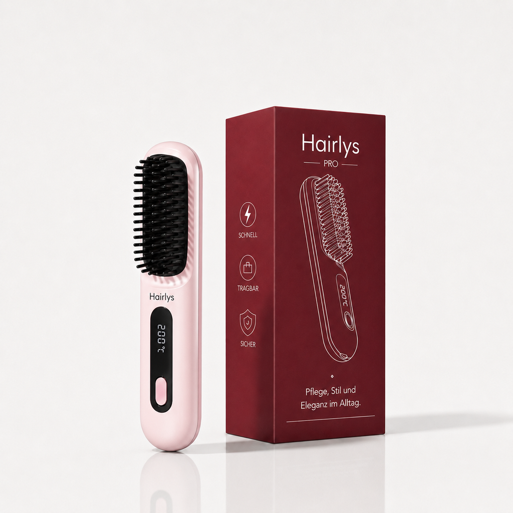 Hairlys Pro Glättbürste für kurze Haare
