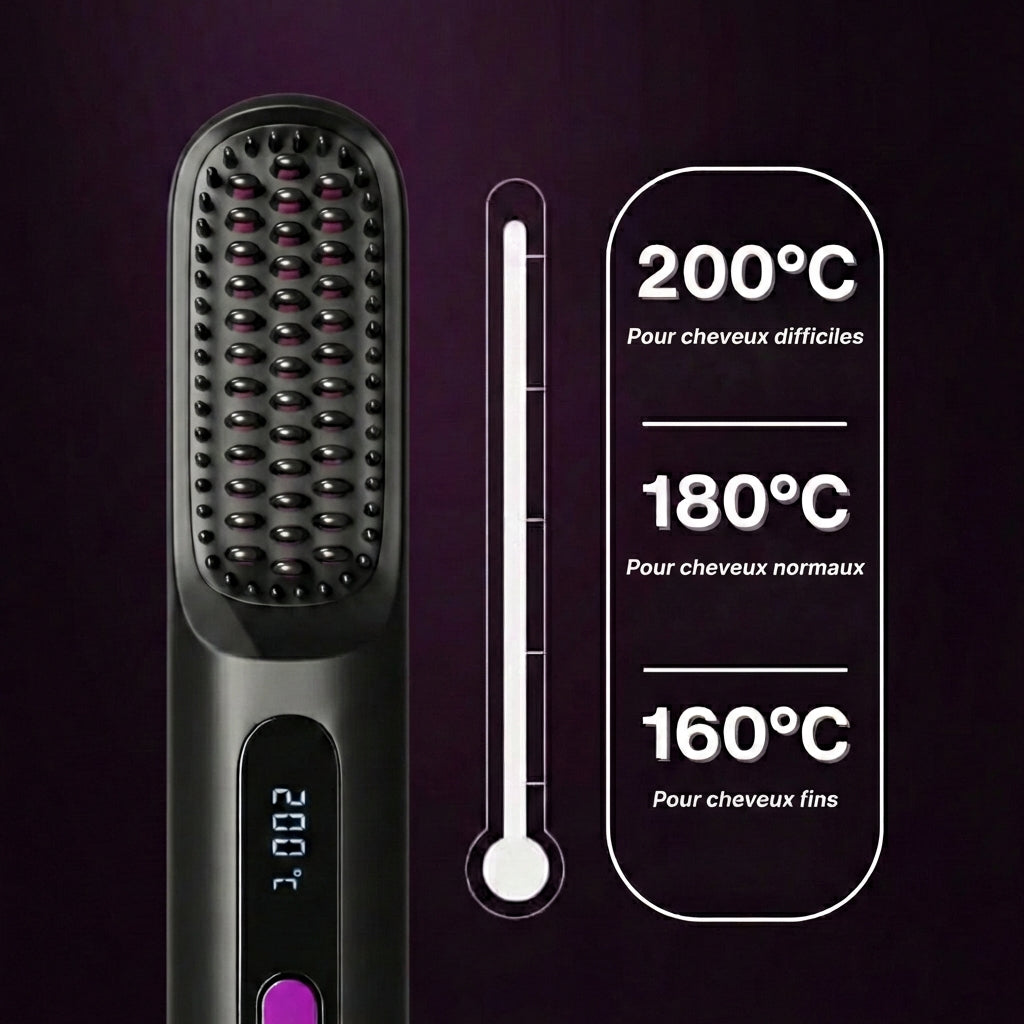 Brosse Hairlys Pro pour cheveux Courts