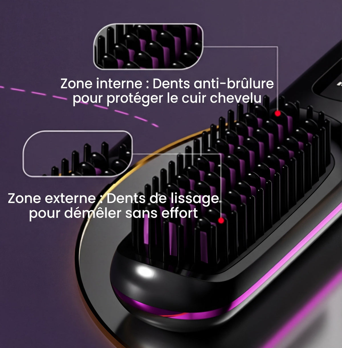 Brosse Hairlys Pro pour cheveux Courts